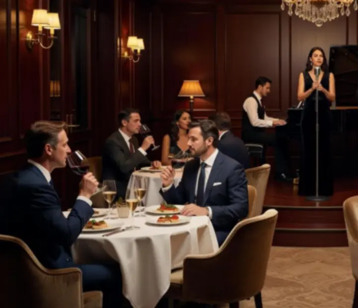 Wieczór z muzyką na żywo w eleganckiej restauracji