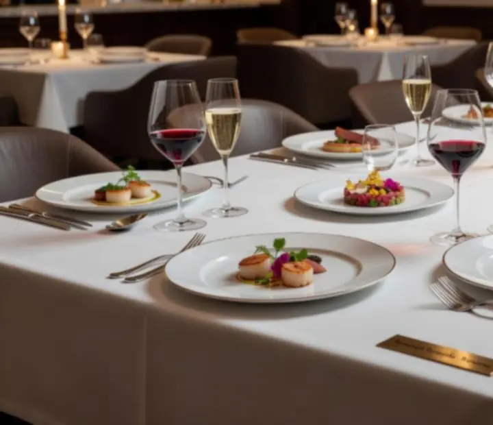 Elegancko podane danie w restauracji fine dining